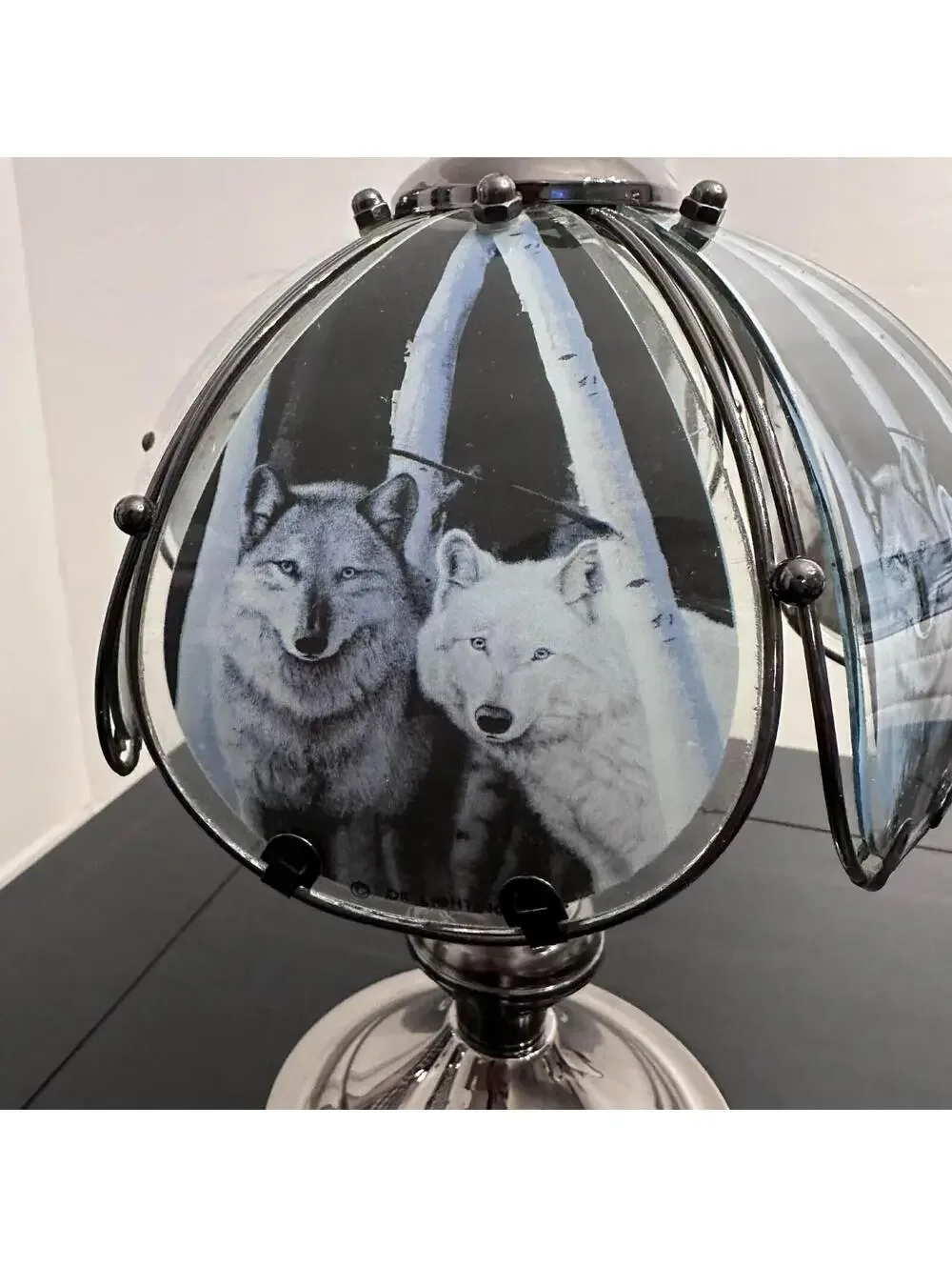 Wolf Touch Lamp Dimmable Accent Table Lamp Night Light Gothic Fantasy EUC